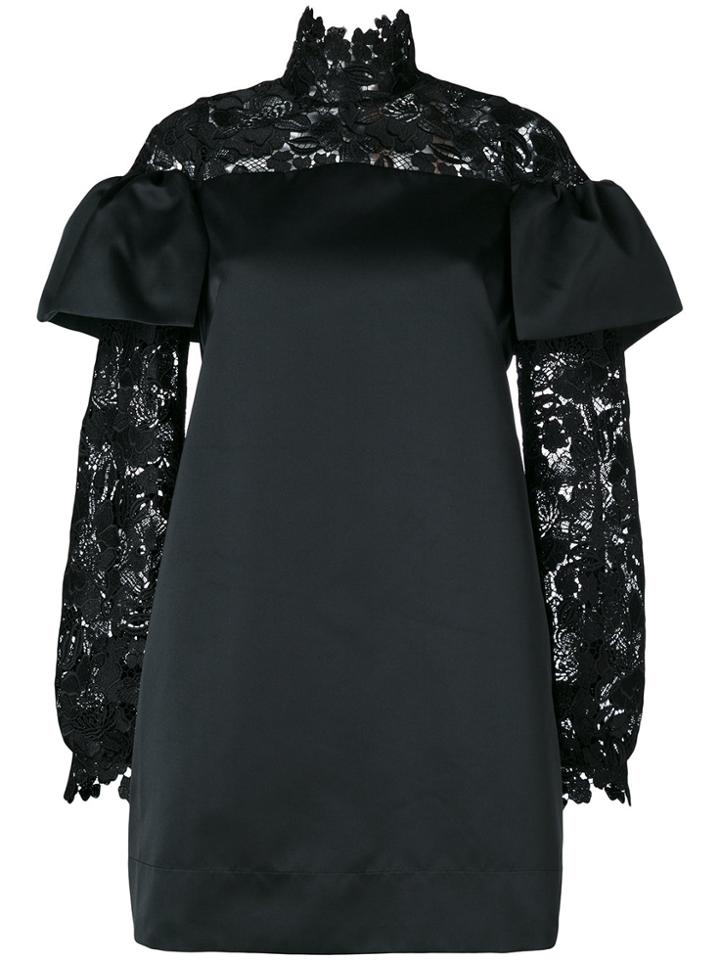 No21 Lace Trim Dress - Black