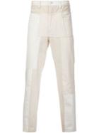 Miharayasuhiro Patchwork Jeans, Men's, Size: 44, White, Cotton