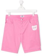 Moschino Kids Logo Patch Shorts - Pink