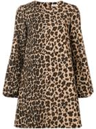 P.a.r.o.s.h. Leopard Print Shift Dress - Nude & Neutrals