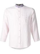 Longjourney Contrast Band Collar Shirt