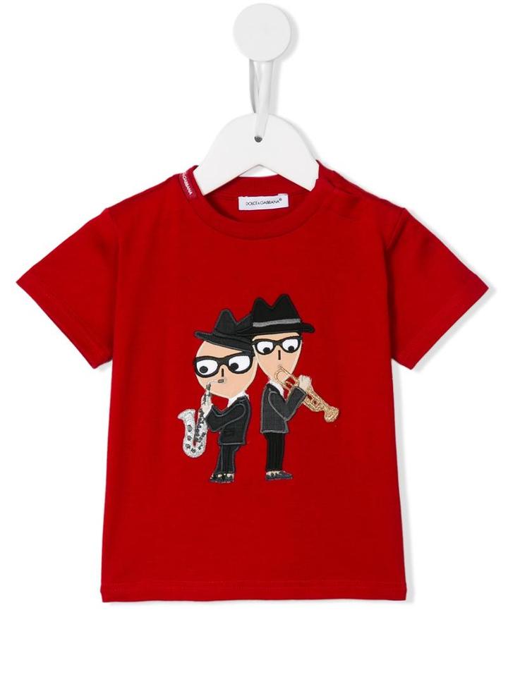 Dolce & Gabbana Kids - Dg Family Jazz T-shirt - Kids - Cotton - 24-36 Mth, Red