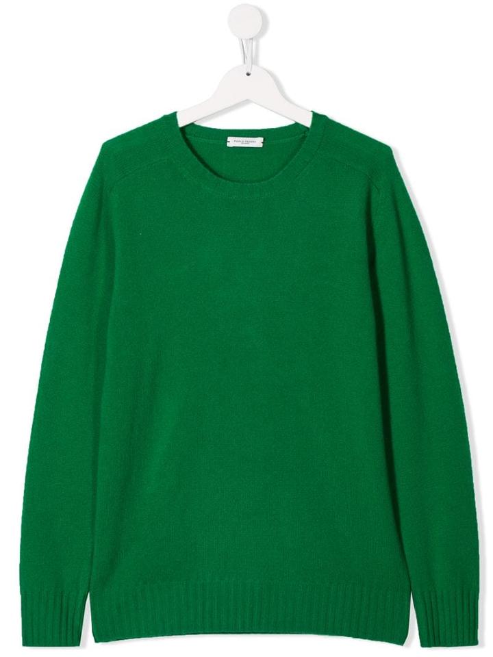 Paolo Pecora Kids Teen Crew Neck Jumper - Green