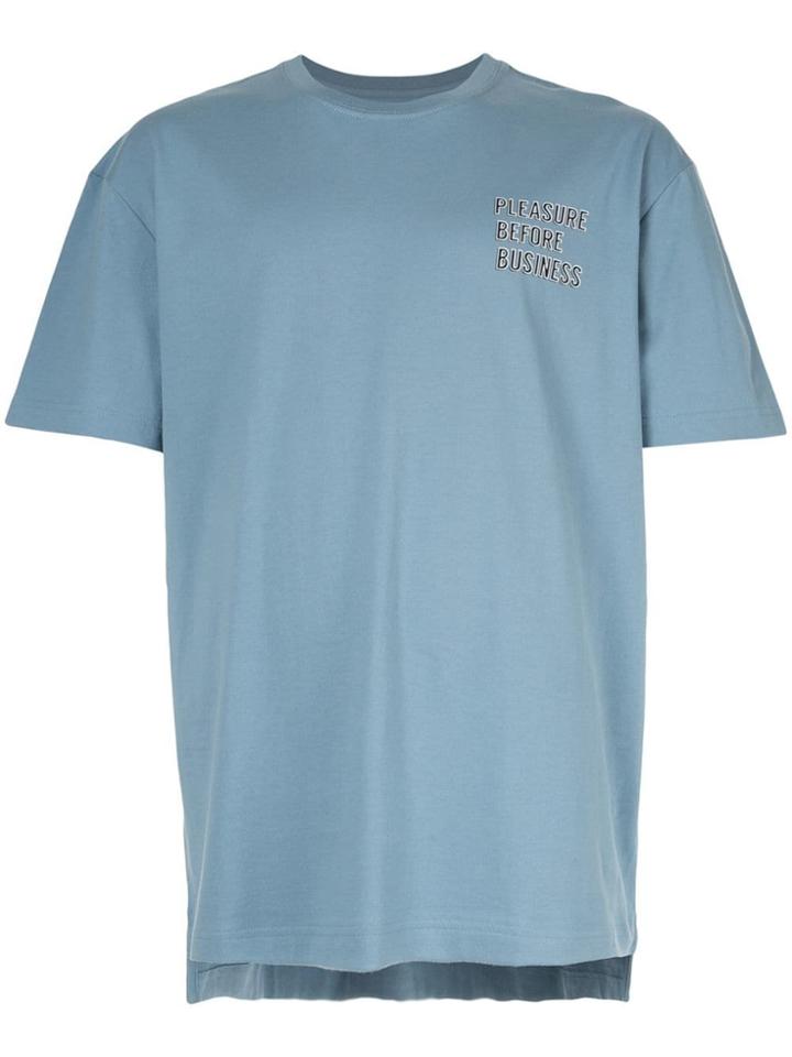 Off Duty 'pleasure Before Business' T-shirt - Blue