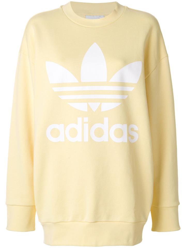 Adidas Adidas Originals Trefoil Oversized Sweatshirt - Yellow & Orange