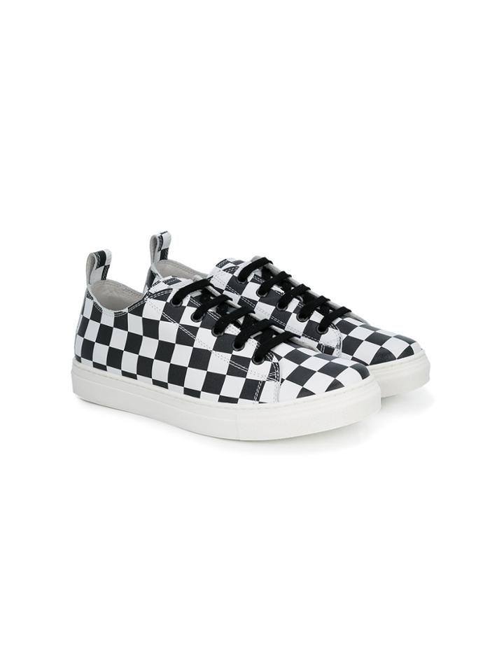 Dsquared2 Kids Checkered Sneakers - White