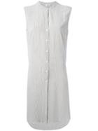 Brunello Cucinelli - Striped Shirt Dress - Women - Silk - Xl, Green, Silk