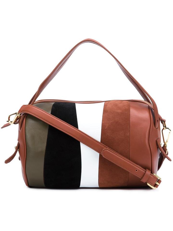 Derek Lam 10 Crosby Striped Gym Bag, Women's, Brown