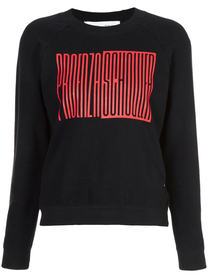 Proenza Schouler Pswl Graphic Shrunken Sweatshirt - Black