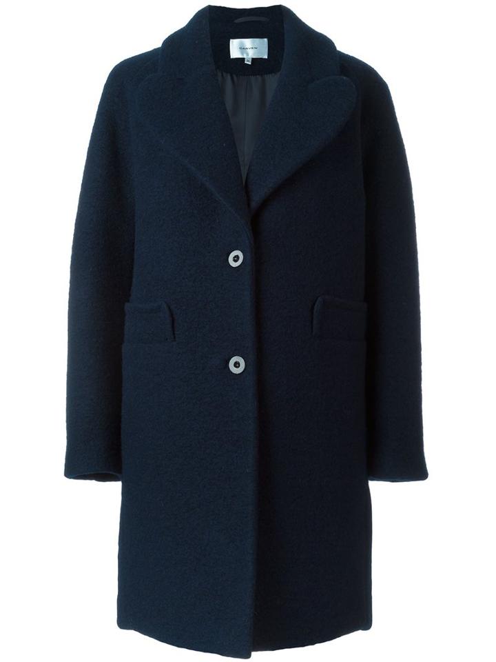 Carven Oversized Coat, Women's, Size: 36, Blue, Polyester/acetate/viscose/virgin Wool