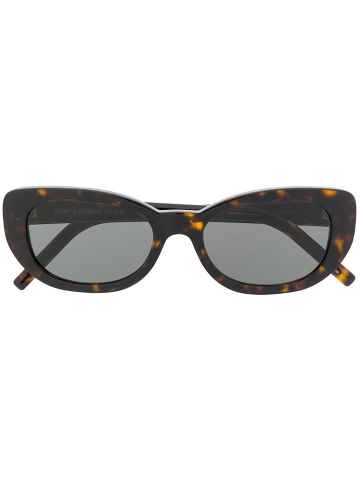 Saint Laurent Eyewear Sl316 Betty Rounded Sunglasses - Brown