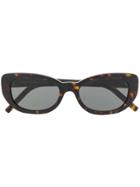 Saint Laurent Eyewear Sl316 Betty Rounded Sunglasses - Brown