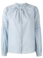 Ulla Johnson Striped Shirt, Women's, Size: 2, Blue, Cotton