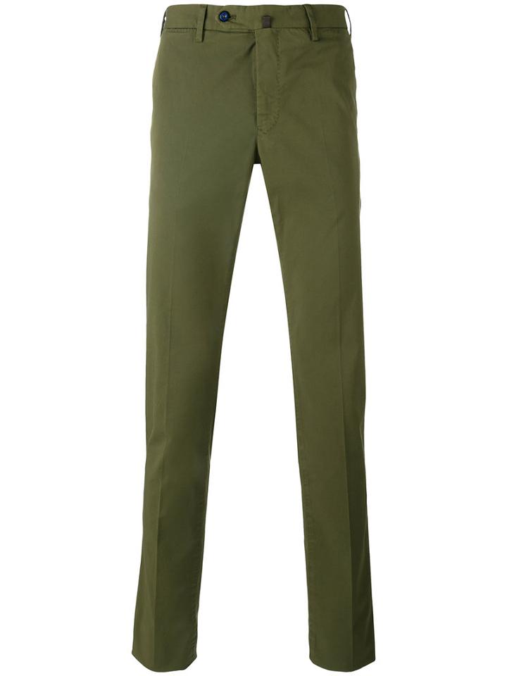 Pt01 - Slim-fit Trousers - Men - Cotton/spandex/elastane - 54, Green, Cotton/spandex/elastane