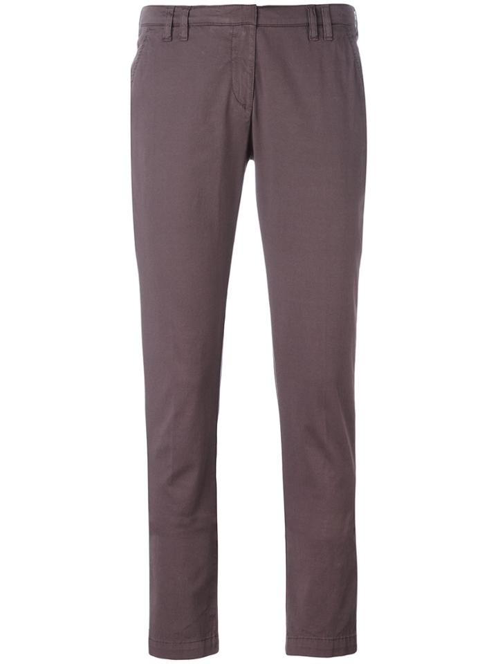 Eleventy Slim-fit Trousers - Pink & Purple