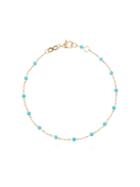 Rosa De La Cruz 18kt Yellow Gold Turquoise-dot Chain Bracelet - Blue
