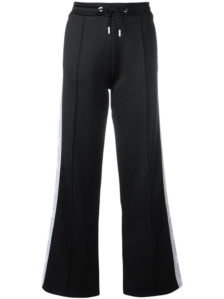 Kenzo Wide Leg Track Trousers - Black