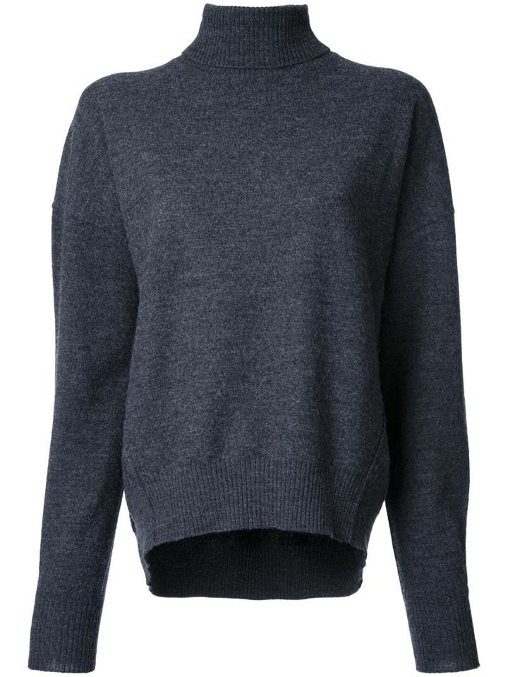 En Route Knitted Turtleneck Jumper, Women's, Grey, Wool