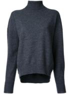 En Route Knitted Turtleneck Jumper, Women's, Grey, Wool