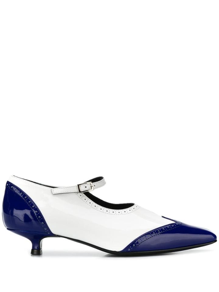 Dorateymur Cigarette Mary Jane Pumps - White