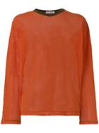 Our Legacy Longsleeved V-neck T-shirt - Orange