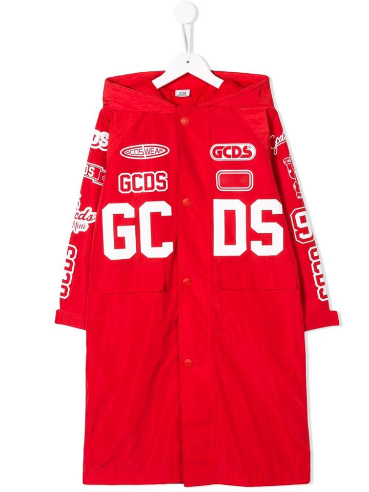 Gcds Kids Teen Multi Logo Parka - Red