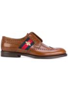 Gucci Brogues With Web - Brown