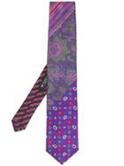 Etro Print Mix Tie - Purple