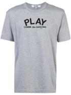 Comme Des Garçons Play - Logo Print T-shirt - Men - Cotton - M, Grey, Cotton