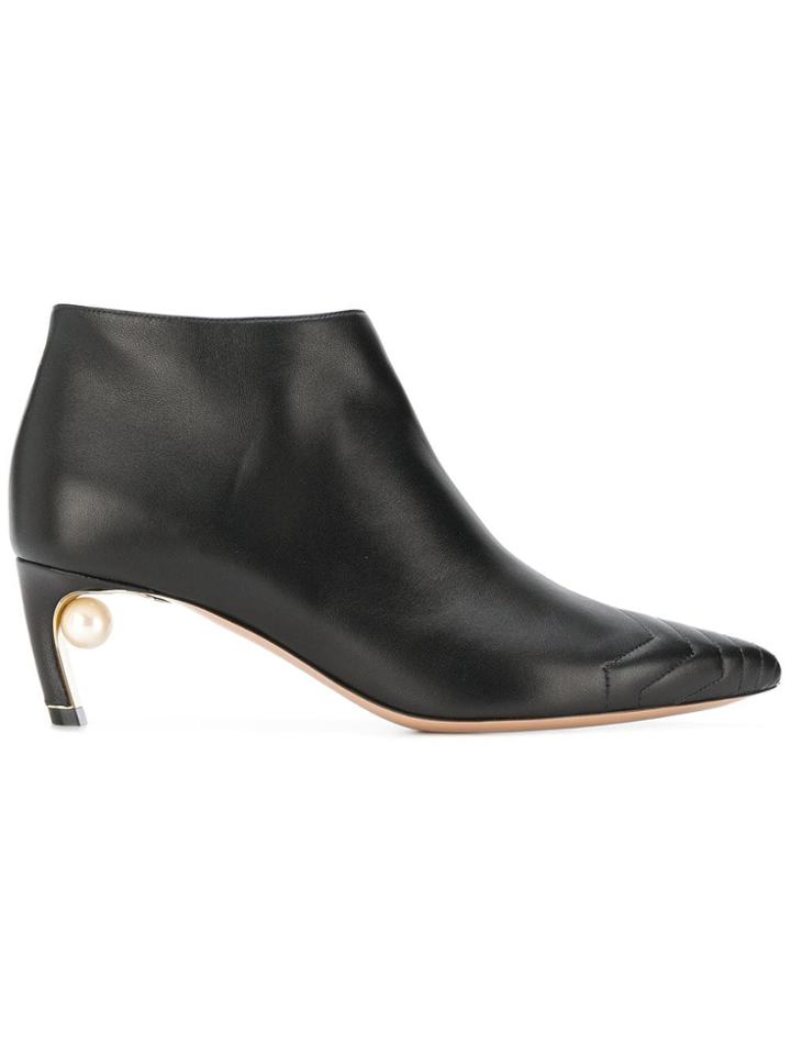 Nicholas Kirkwood 58 Mm Mira Pearl Low Boots - Black