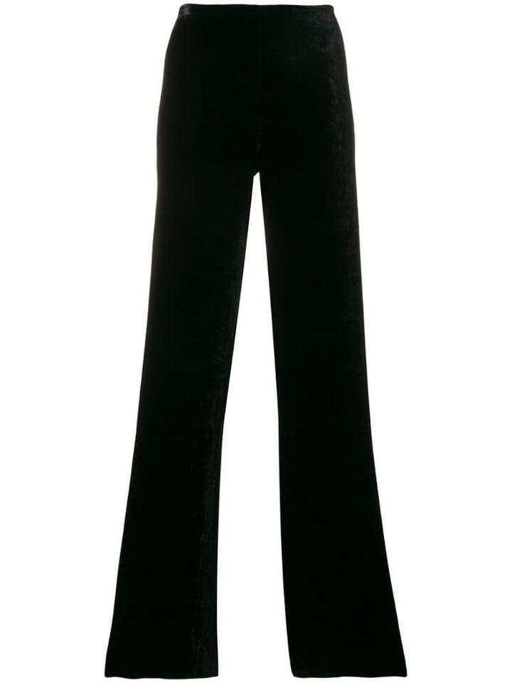 Romeo Gigli Pre-owned High-waist Flared Trousers - Black