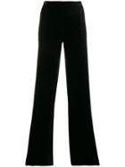 Romeo Gigli Pre-owned High-waist Flared Trousers - Black