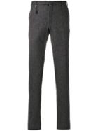 Incotex Textured Straight-leg Trousers - Grey