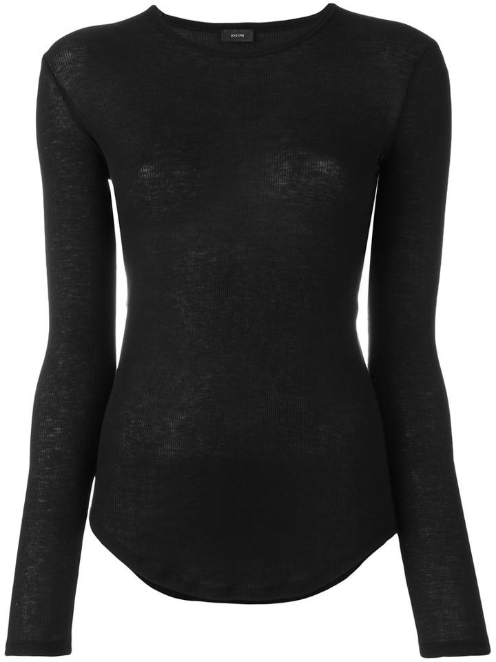 Joseph Slim-fit Ribbed Jumper, Women's, Size: Medium, Black, Cotton/cashmere