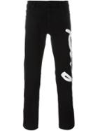 Kenzo Signature Print Jeans, Men's, Size: 31, Black, Cotton/spandex/elastane