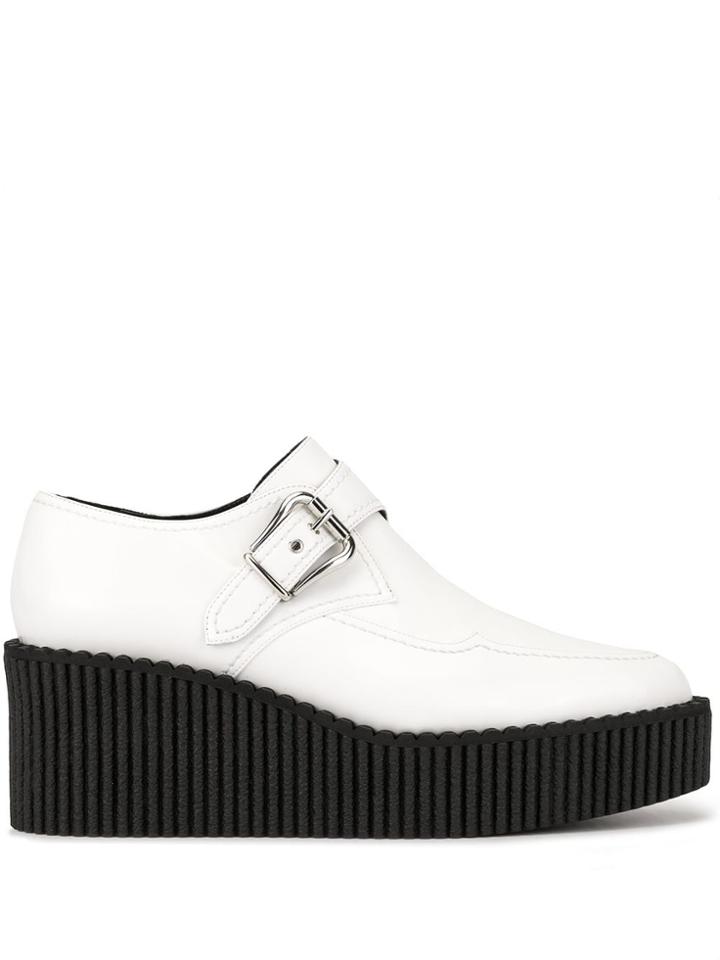 Stella Mccartney Buckled Platform Creepers - White
