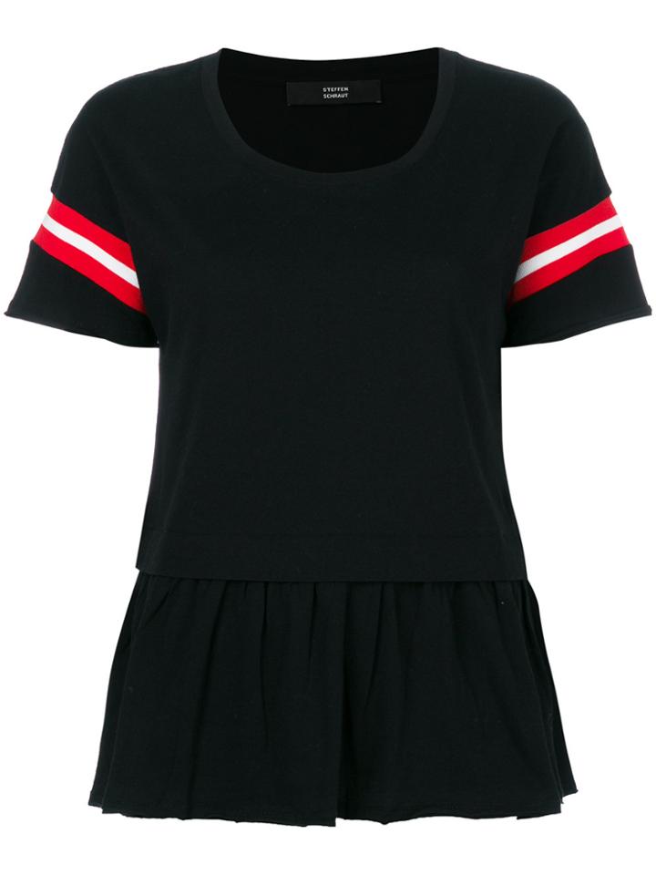 Steffen Schraut Stripe Sleeved T-shirt - Black