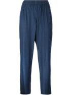 Equipment Cropped Chambray Trousers, Women's, Size: Xs, Blue, Cotton