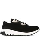 Neil Barrett Urban Runner Sneakers, Men's, Size: 41, Black, Leather/nylon/rubber