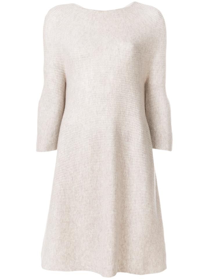 N.peal Bell Sleeve Sweater Dress - Nude & Neutrals