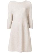 N.peal Bell Sleeve Sweater Dress - Nude & Neutrals