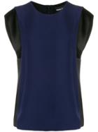 Giorgio Armani Contrast Panel Top - Blue