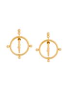 Marni Double Circle Drop Earrings - Metallic