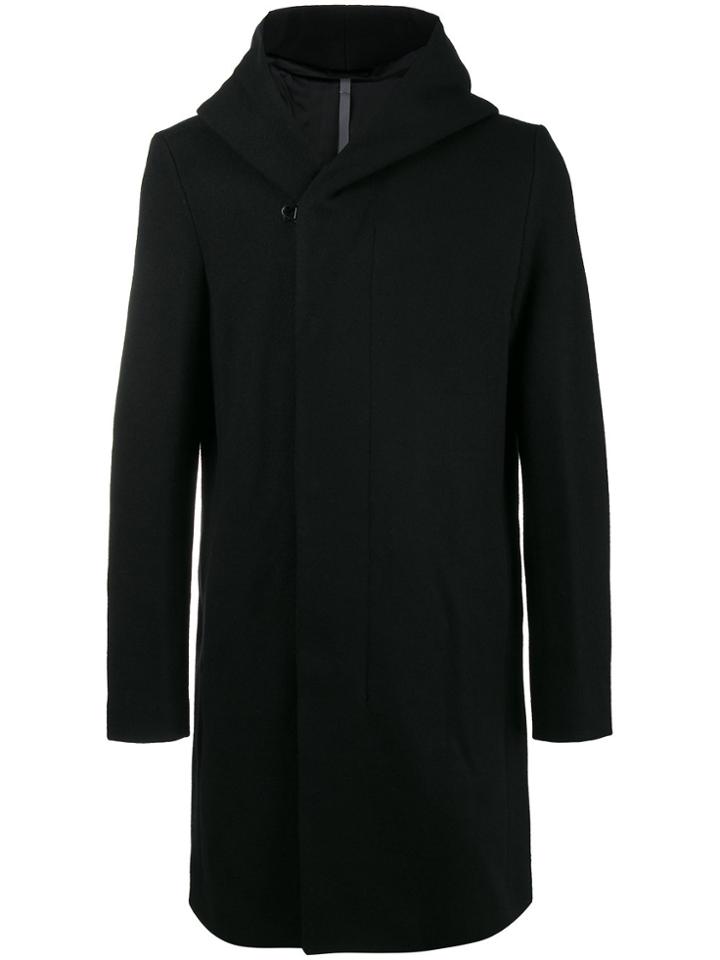 Kazuyuki Kumagai Shawl Hooded Cashmere Coat - Black