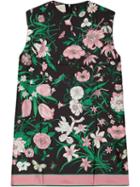 Gucci Sleeveless Floral Blouse - Black