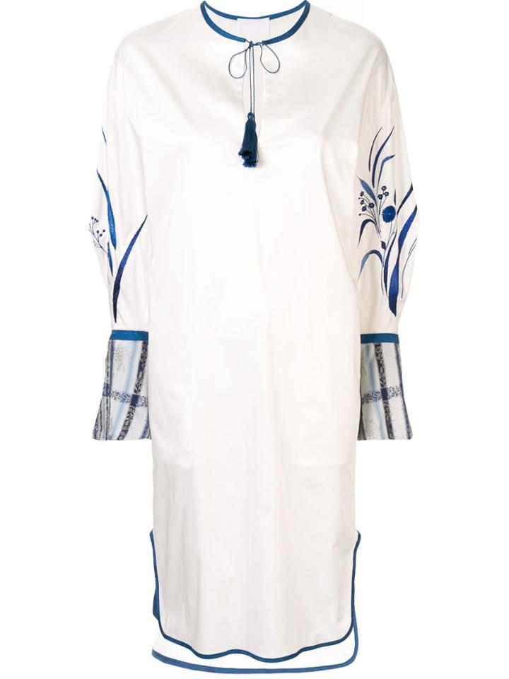 Mame Kurogouchi Tassel Tie Midi Dress - White
