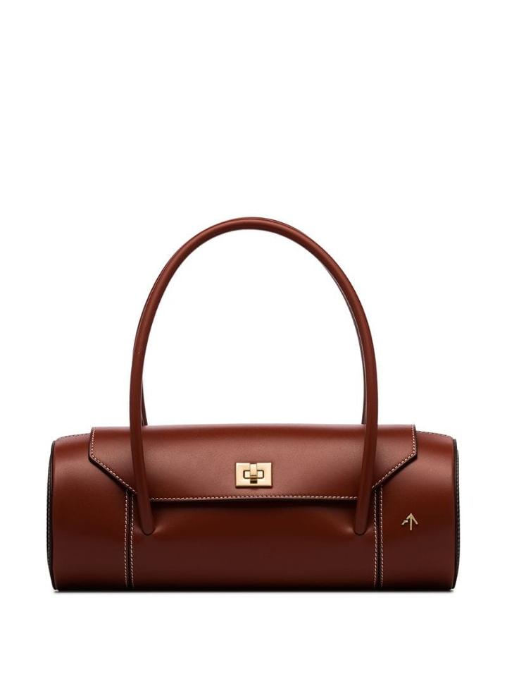 Manu Atelier Red London Leather Shoulder Bag