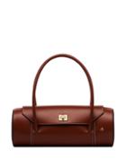Manu Atelier Red London Leather Shoulder Bag