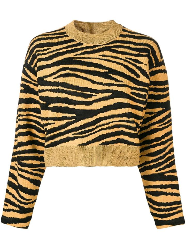 Proenza Schouler Zebra Print Jumper - Black