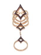 Anapsara 18kt Rose Gold Evolution Ruby Long-finger Ring